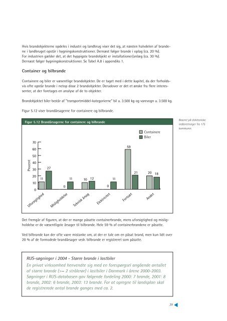 Statistisk Beretning for 2003 - Beredskabsstyrelsen