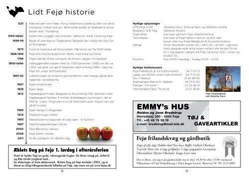 Sydhavsøernes Perle 2012 - visit-fejoe.dk – Fejøs turistportal