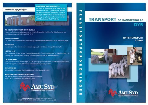 Dyretransport og håndtering af dyr - AMU Syd