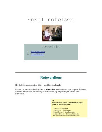 Enkel notelære - Minskole.no