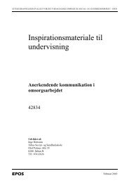 Inspirationsmateriale til undervisning - EPOS