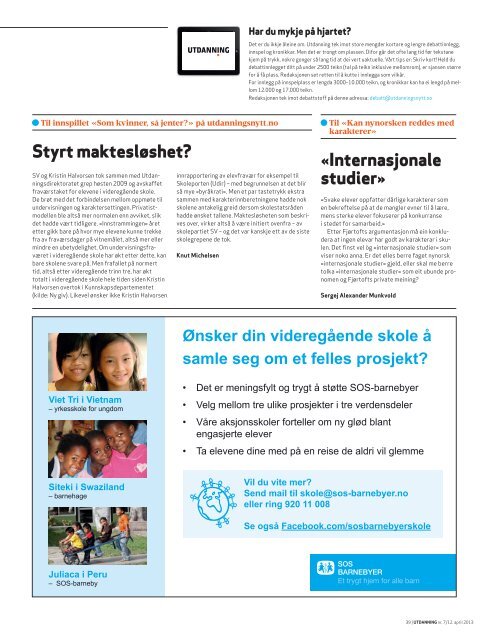 Utdanning nummer 07 2013 - Utdanningsnytt.no