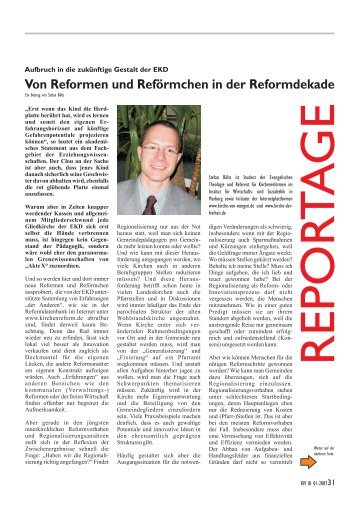 Von Reformen und Reförmchen - Stefan Bölts im Magazin KVI IM DIALOG über die EKD-Reformdekade