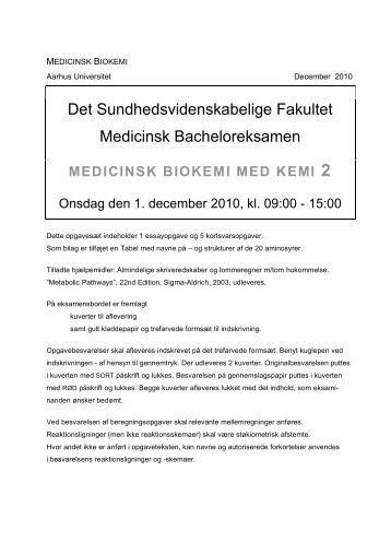 Det Sundhedsvidenskabelige Fakultet Medicinsk - Aarhus Universitet