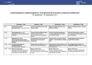 wochenprogramm / weekly programme / le programme ... - Lech-Zürs