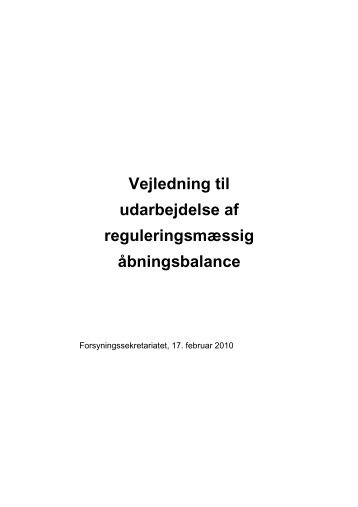 Vejledning til udarbejdelse af reguleringsmæssig ... - Konkurrence