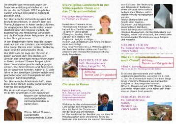 Erwachsenenbildung 2013 - Evangelische Kirchengemeinde Süßen