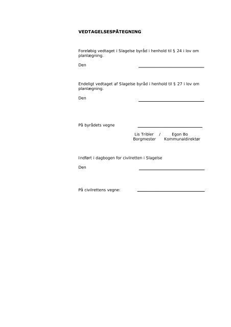 Forslag til lokalplan - Slagelse Kommune