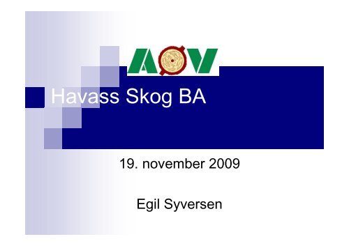 AØV-Egil Syversen - Havass Skog BA