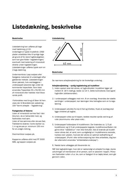 MONTERING LISTEDÆKNING - Phønix Tag Materialer