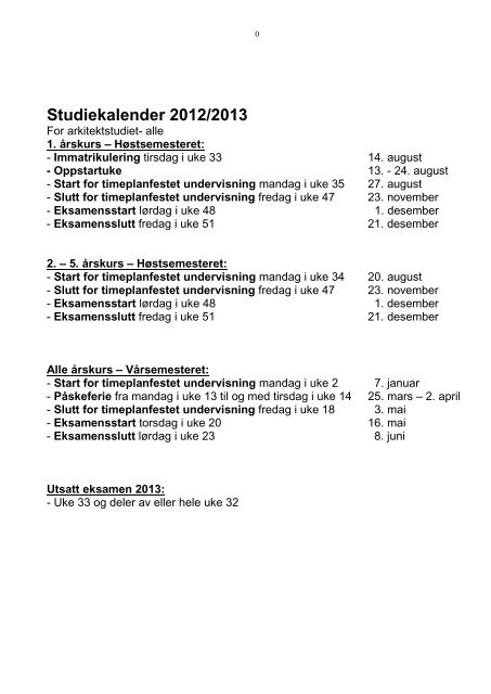 Studiehåndbok 2012-2013 - NTNU