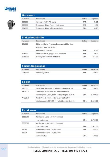 Produktkatalog 2013 - Helge Lønhart A/S