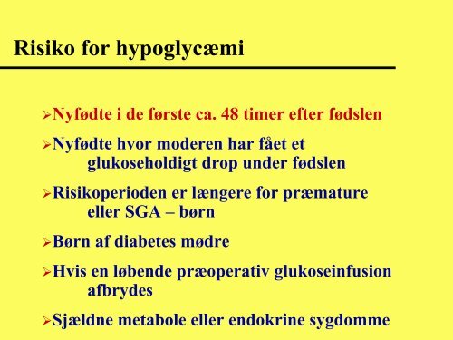 Almene forhold i neonatalperioden - Anestesi.no