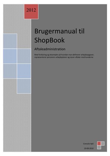 Brugermanual til ShopBook