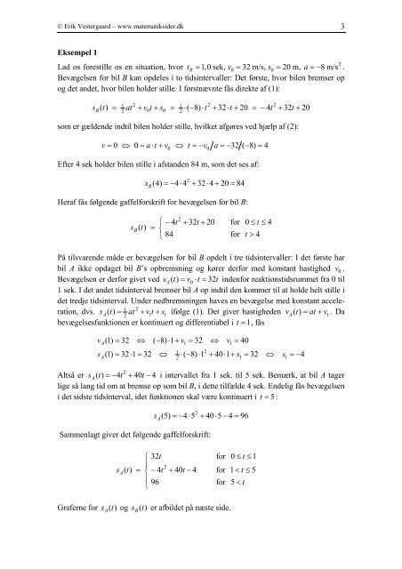 Om bilers bremseevne - Vestergaards Matematik Sider