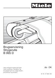 Brugsanvisning Strygerulle B 995 D - Miele Danmark