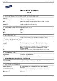 SIKKERHEDSDATABLAD UREA