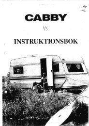 Instruktionsbok Cabby 1995-1996 - Cabby Caravan AB