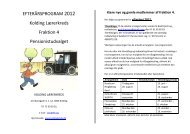 EFTERÅRSPROGRAM 2012 Kolding Lærerkreds Fraktion 4 ...