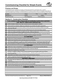 PW001201R100 Commissioning Checklist for Simple Events Ver 4