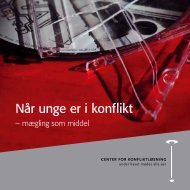 Når unge er i konflikt - Center for Konfliktløsning