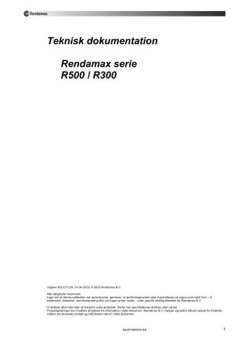 Teknisk dokumentation Rendamax serie R500 / R300 - Milton