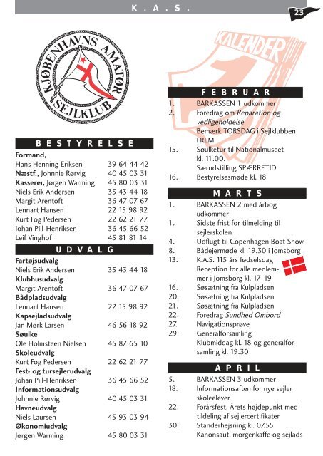 februar 2006 - Kjøbenhavns Amatør-Sejlklub