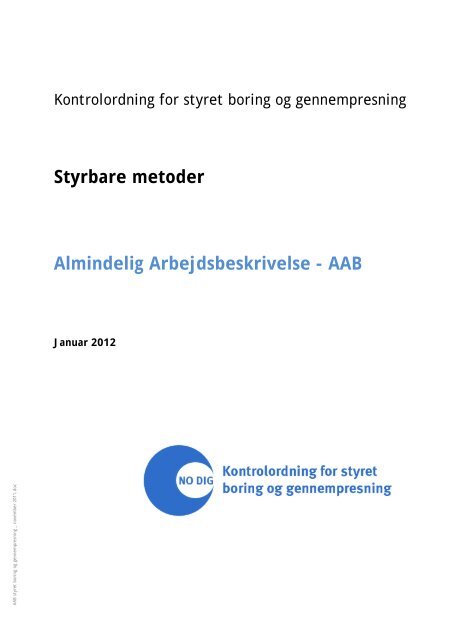 Almindelig Arbejdsbeskrivelse - AAB for styrbare metoder