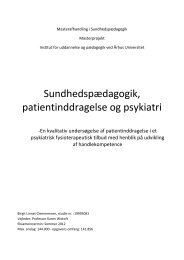 Sundhedspædagogik, patientinddragelse og psykiatri - Auhrisskov.dk