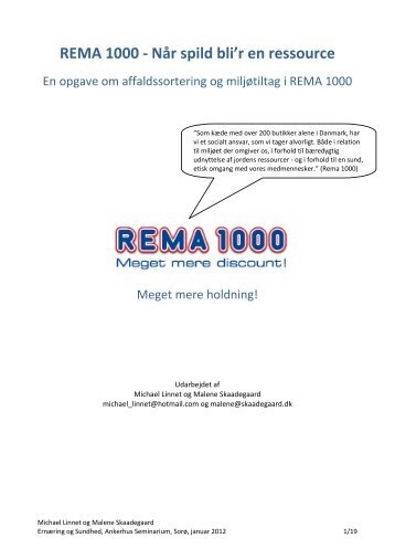 REMA 1000 - Når spild bli'r en ressource - Stop Spild Af Mad