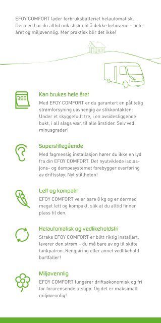 Den beste mobile energiforsyningen BOBIL | BÅT | HYTTE - EFOY