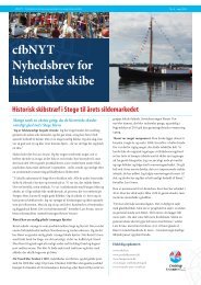 cfbNYT Nyhedsbrev for historiske skibe - Cruising Fehmarn Belt