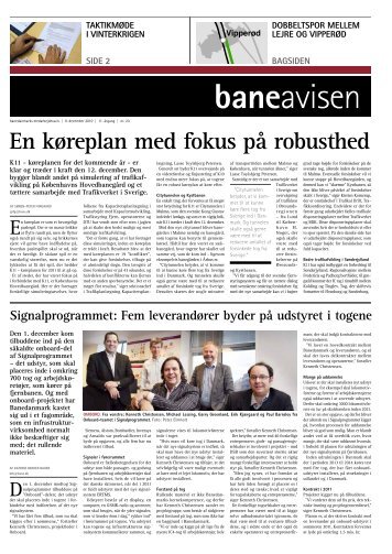 En køreplan med fokus på robusthed - Banedanmark