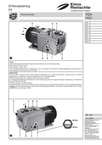 VGA VGC Driftsvejledning - Elmo Rietschle