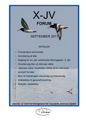 SEPTEMBER 2011 - Støttegruppen for tidligere Jehovas Vidner