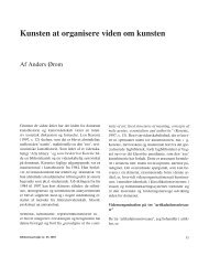 Kunsten at organisere viden om kunsten - Biblioteksarbejde