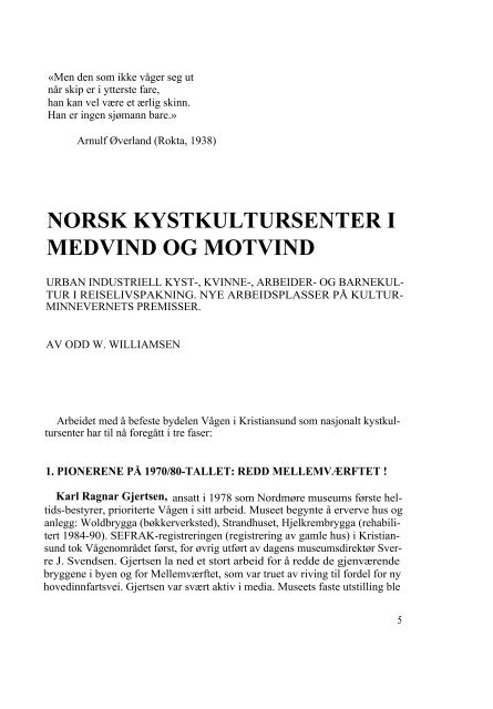 årsmelding for nordmøre museum 1995