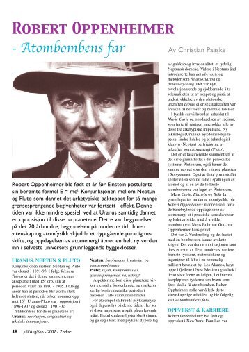 Robert Oppenheimer - Christian Paaske: Blogg