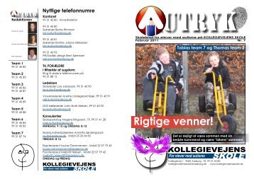 Nyttige telefonnumre Rigtige venner! - Kollegievejens Skole