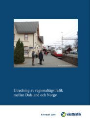 Utredning av regionaltågstrafik mellan Dalsland och Norge - Västtrafik