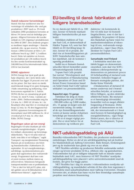 Gasteknik nr. 5, oktober 2006 [PDF] - Dansk Gas Forening