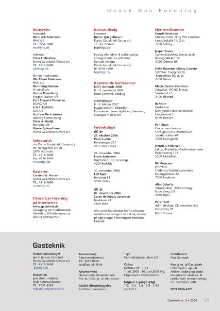 Gasteknik nr. 5, oktober 2006 [PDF] - Dansk Gas Forening