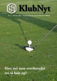 KlubNyt - Sønderjyllands Golfklub