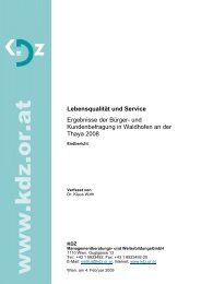 Lebensqualität und Service - Waidhofen an der Thaya