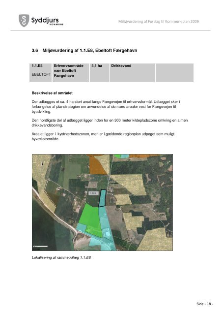 Miljøvurdering af forslag til Kommuneplan 2009 - Syddjurs Kommune