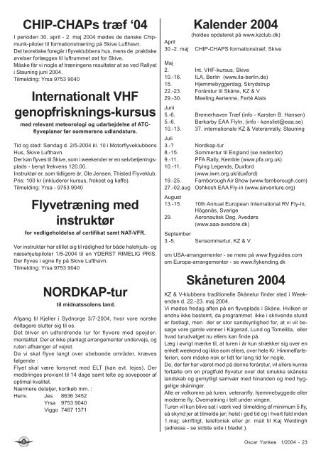 download 1/2004 - KZ & Veteranfly Klubben