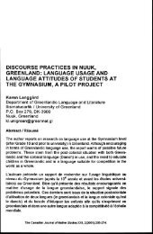 Discourse Practices in Nuuk, Greenland - Brandon University