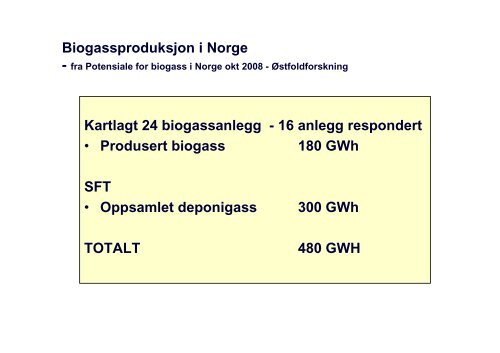 Biogass og naturgass – status og utviklingsplaner - Gasskonferansen