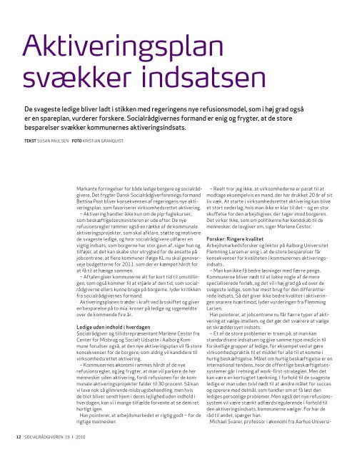 Socialrådgiveren nr. 19-2010 - Dansk Socialrådgiverforening