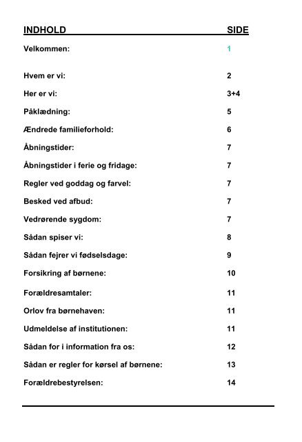 Praktiske oplysninger - Kolding Kommune